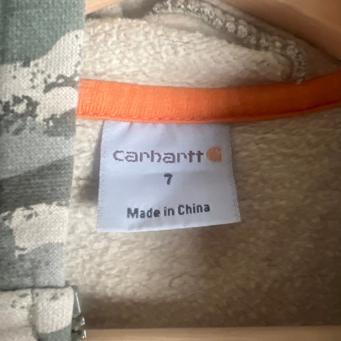 Carhartt Toddler 7 Camo Full Zip Up Hoodie