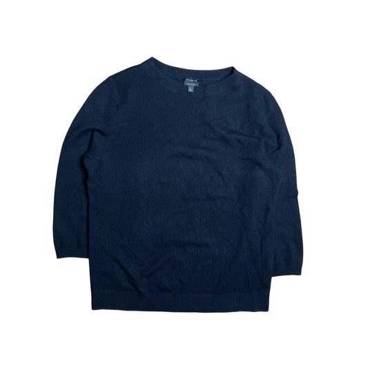 Talbots Pure 100% Cashmere Crew Neck Sweater Women's Size L Black