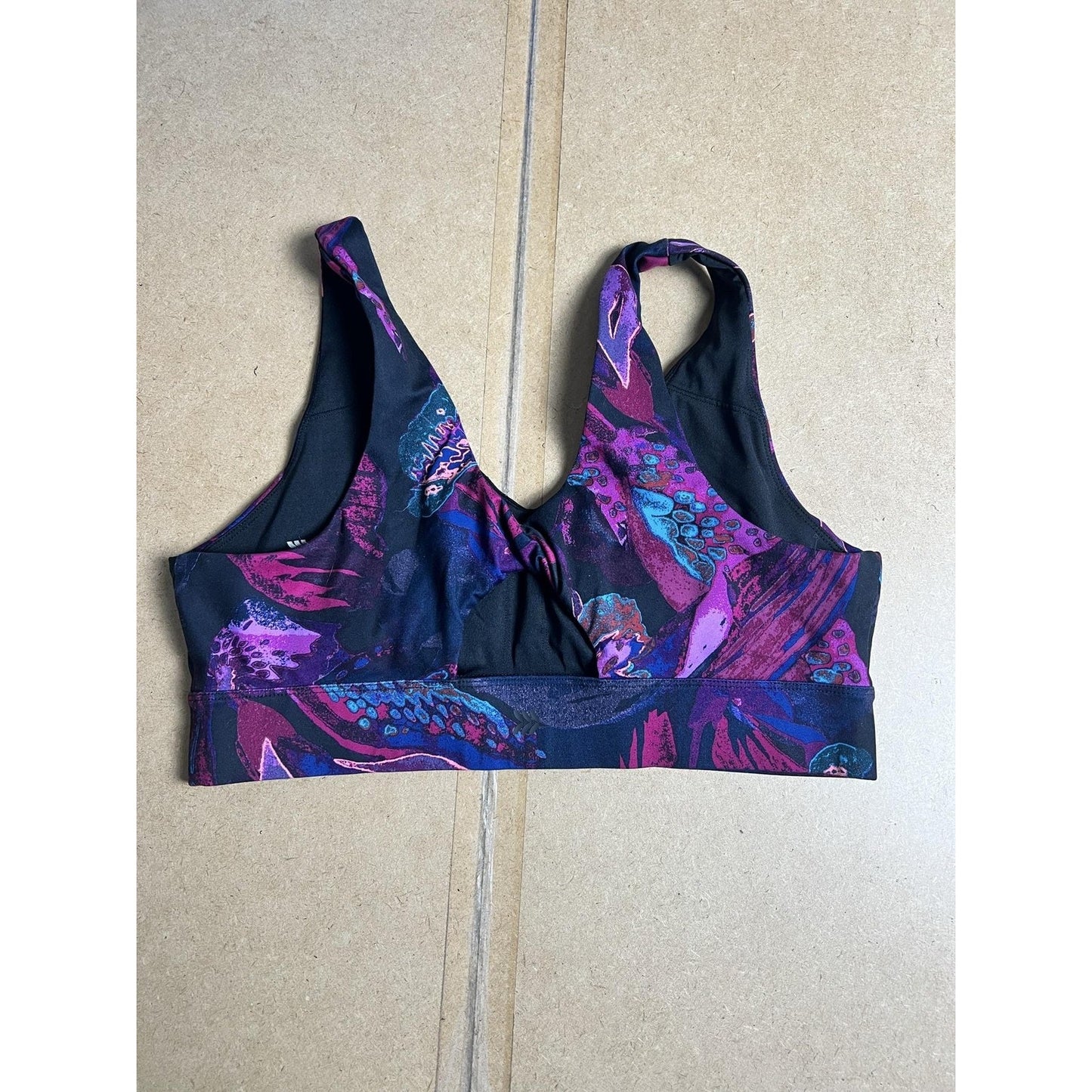 All In Motion Bra Womens XL Multicolor Floral Sports Bra Racerback Stretch