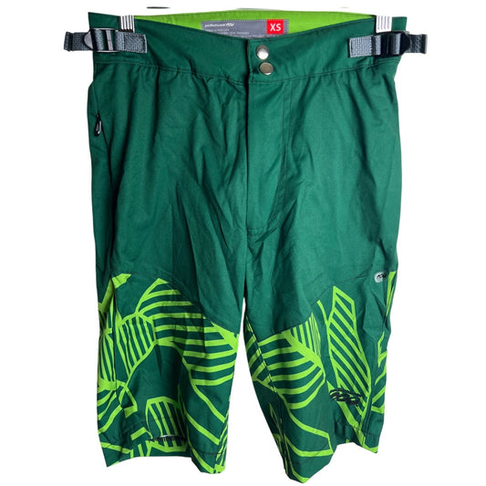 Podiumwear 000 Size XS Cycling Shorts Long Bermuda Mens Green