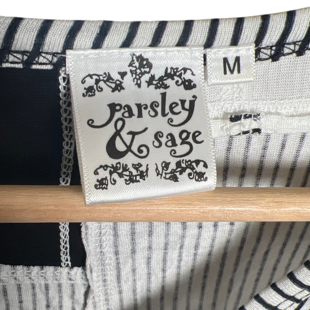 Parsley & Sage Medium Gypsy Boho Patchwork Asymmetrical Top
