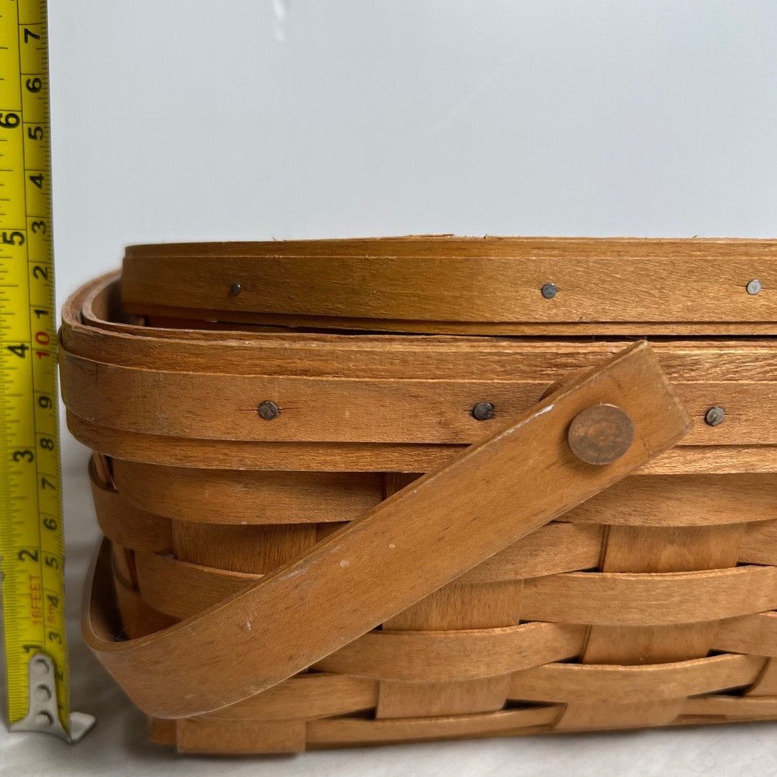 NWT Longaberger Handwoven In Ohio Handmade Fall Harvest Basket