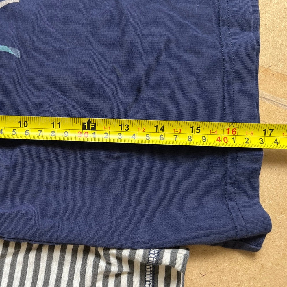 Hanna Andersson Blue Stripped Long Sleeve Deer Graphic Boy Size 110