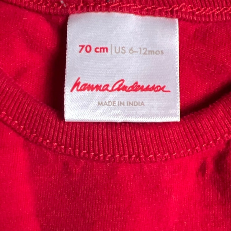 Hanna Andersson Dala Horse Red Girl Long Sleeve Size US 6-12m