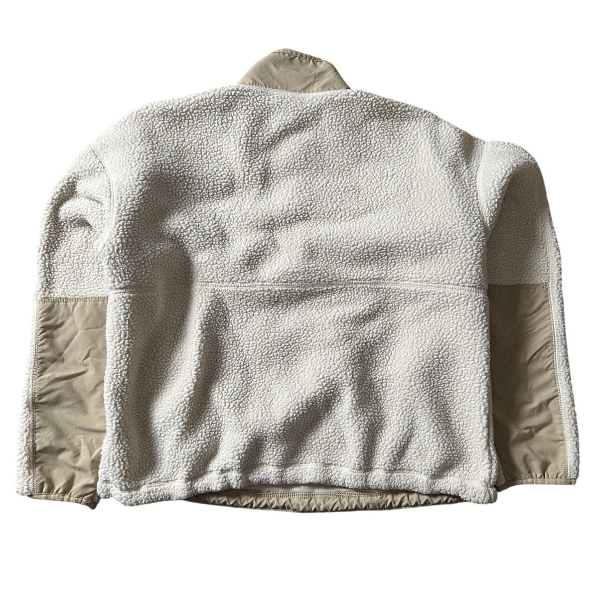 The North Face Sweater Womens M White Pullover Fleece Mock Neck Pockets