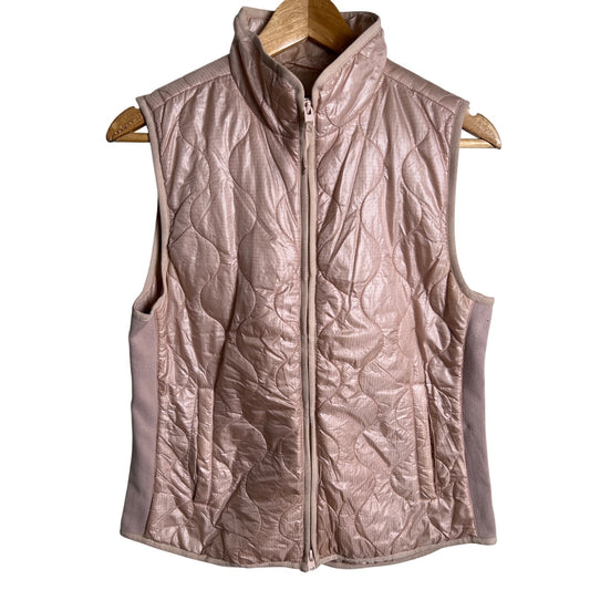 J. Crew Pale Pink Quilted Vest Neutral Peachy Pink Vest Puffer Size S