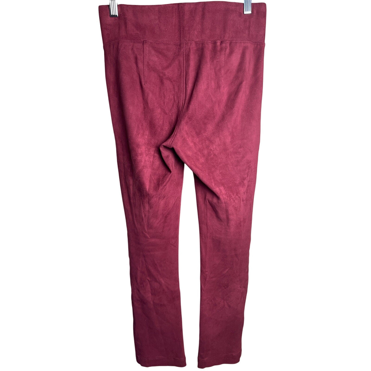 David Lerner NY Medium Micro Suede Leggings Stretch Burgundy