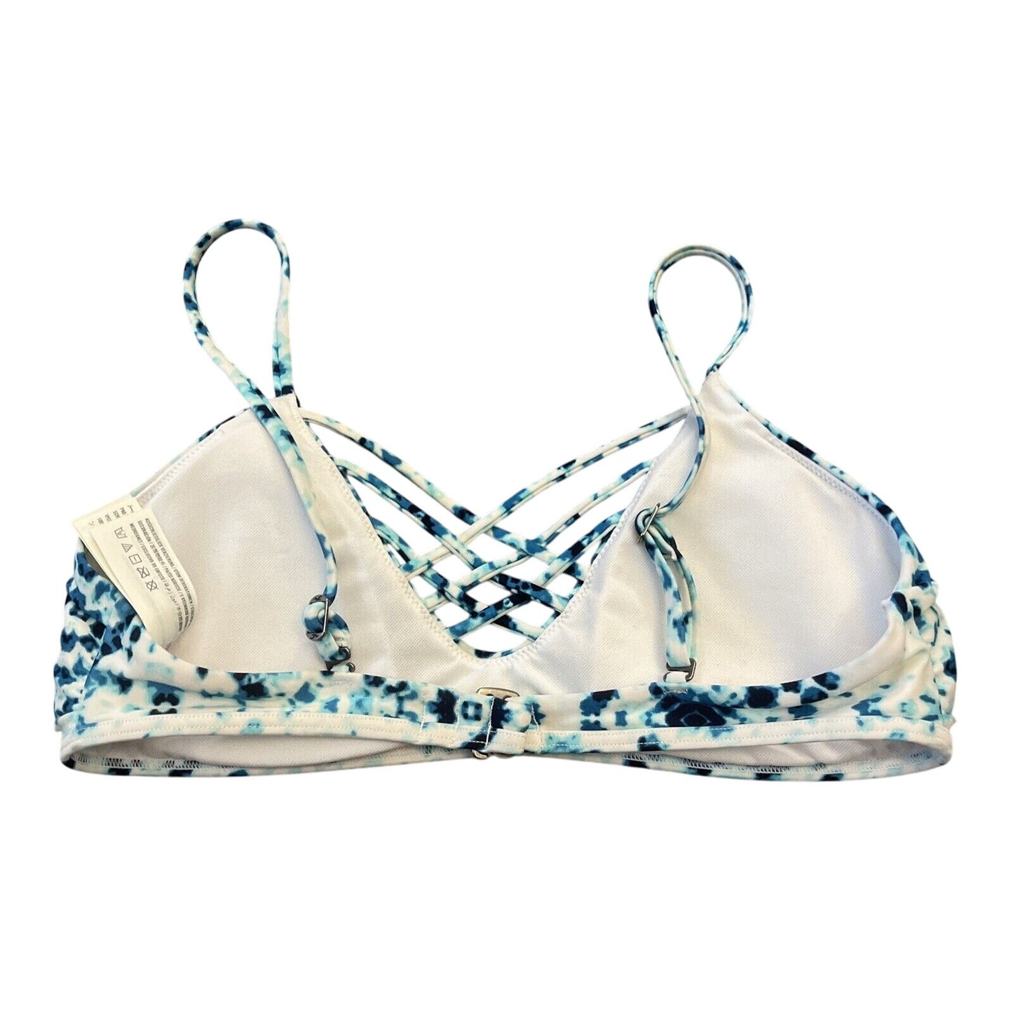 hollister Tie Dye Blue bikini swim top padded size small S