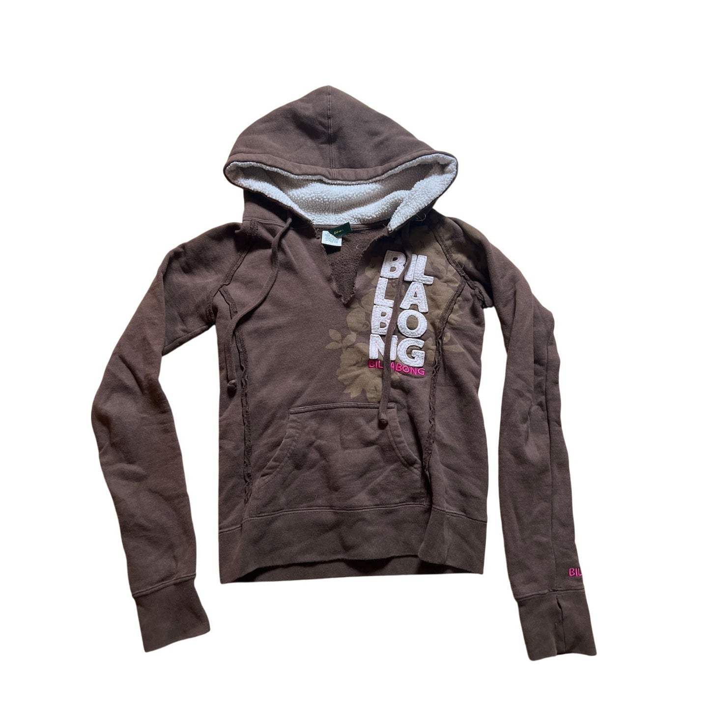 Y2K Billabong Brown Women Hooded Sweater Size XL