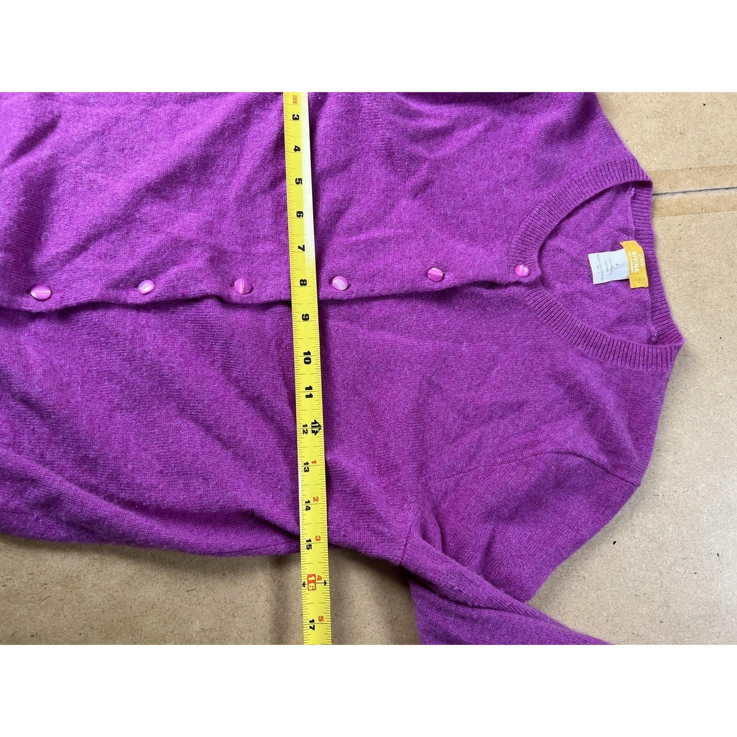 J.CREW Cardigan Womens S Purple 100% Cashmere Lightweight Crew Neck Tight-Knit