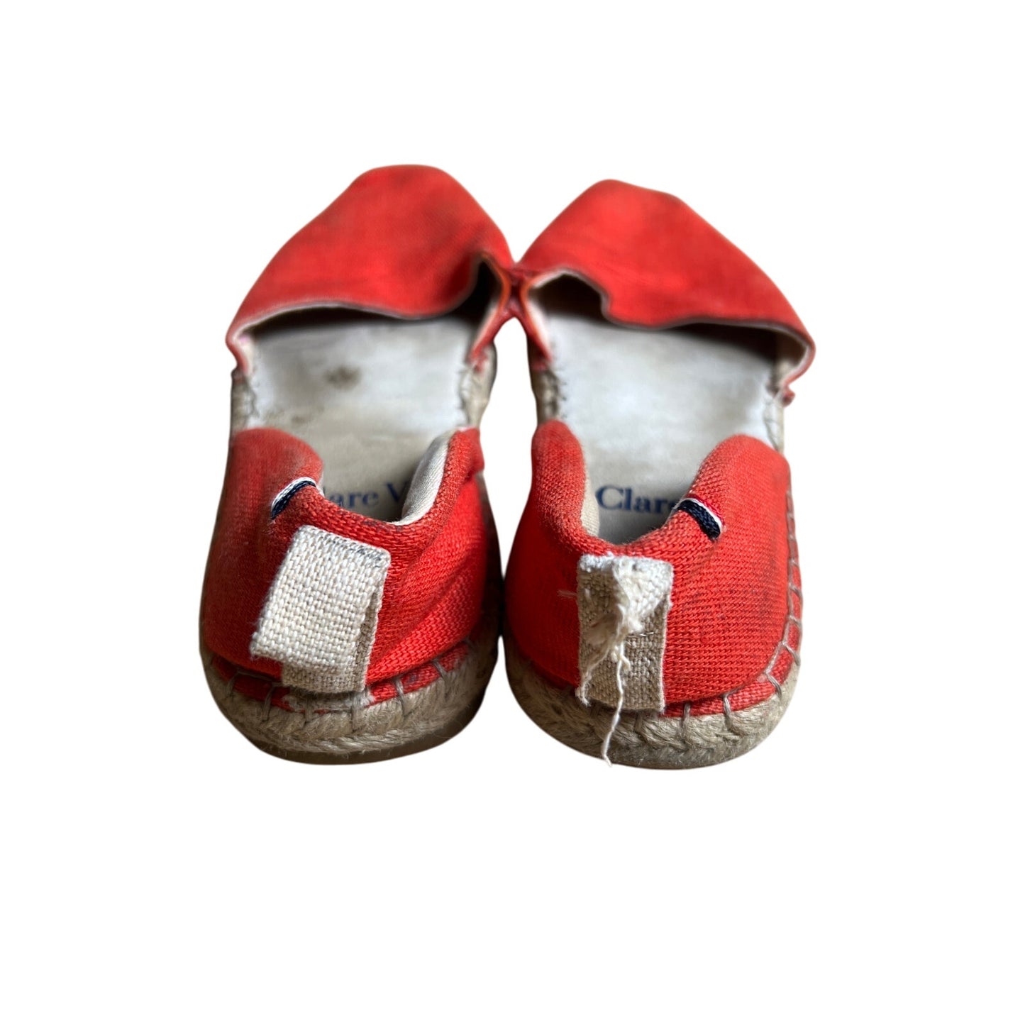 TOMS Clare V. Orange Canvas Gladiator Sandals Katalina Espadrilles SIze 7.5