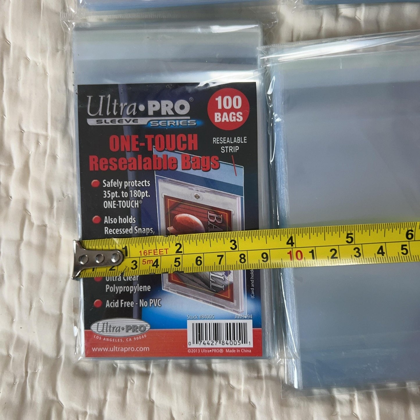Ultra PRO One-Touch Resealable Bags 100ct Clear Standard Polypropylene Lot Of 16