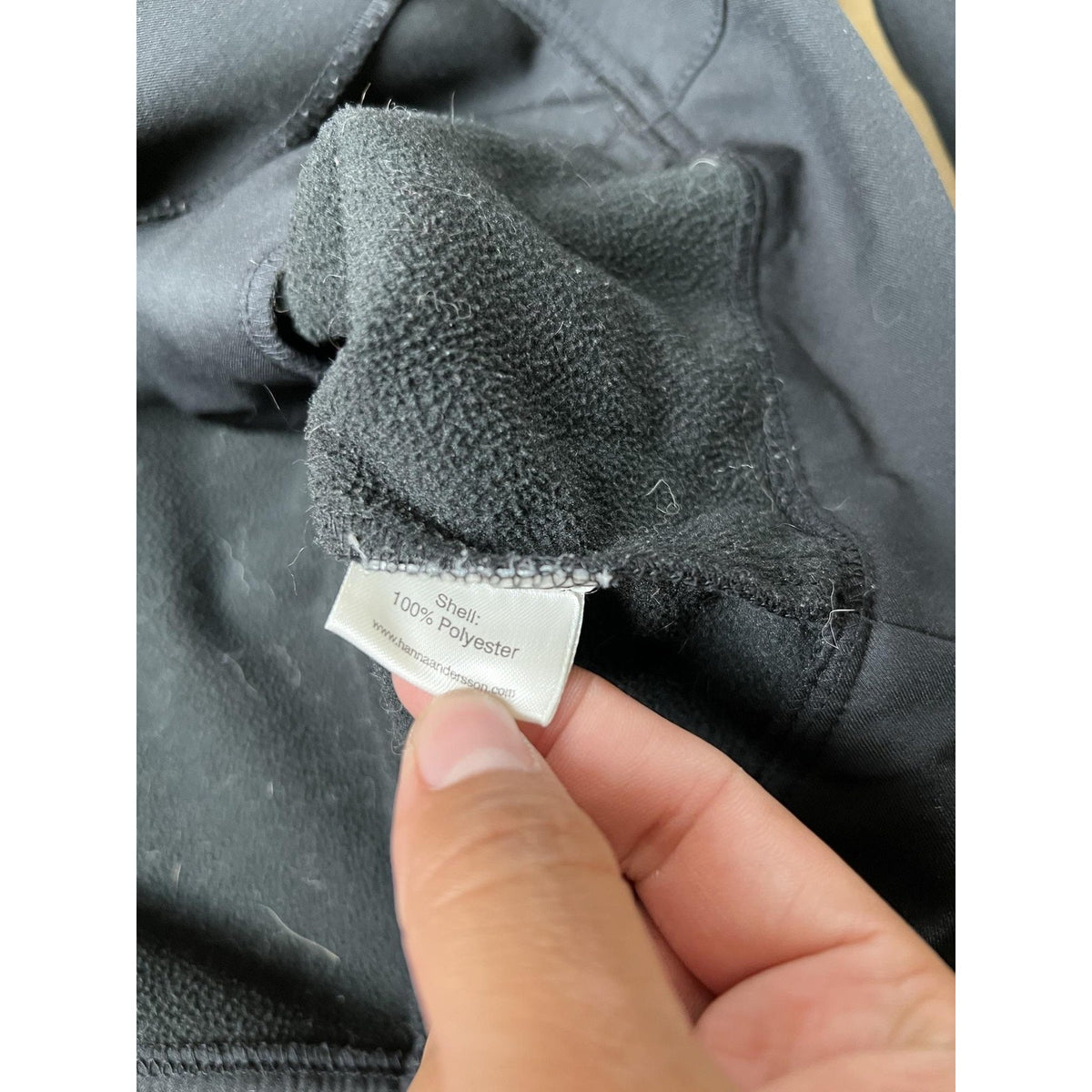 Hanna Andersson Jacket Girls 16 Black Softshell Lined Full Zip Pockets