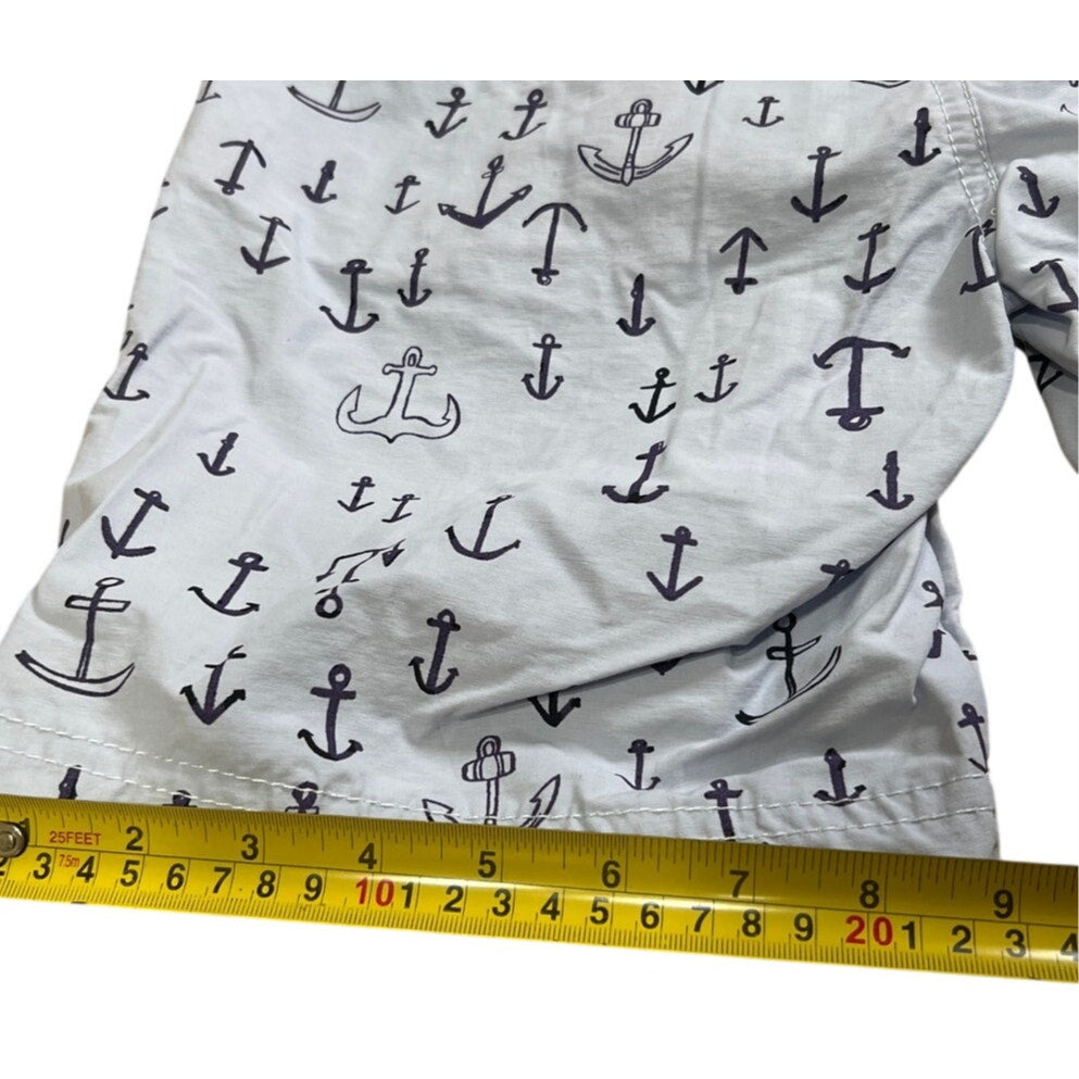 NWT Scotch Soda AMS Swim Trunks Blue Anchor Shorts Boys Size 14