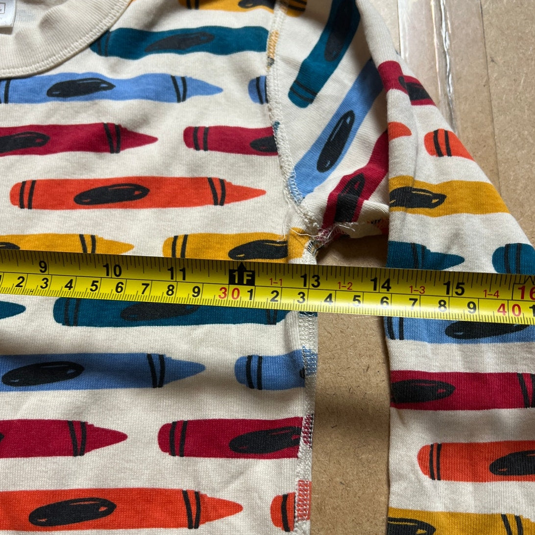 Hanna Andersson Organic Cotton Long John Crayon Pajama Set Size 14
