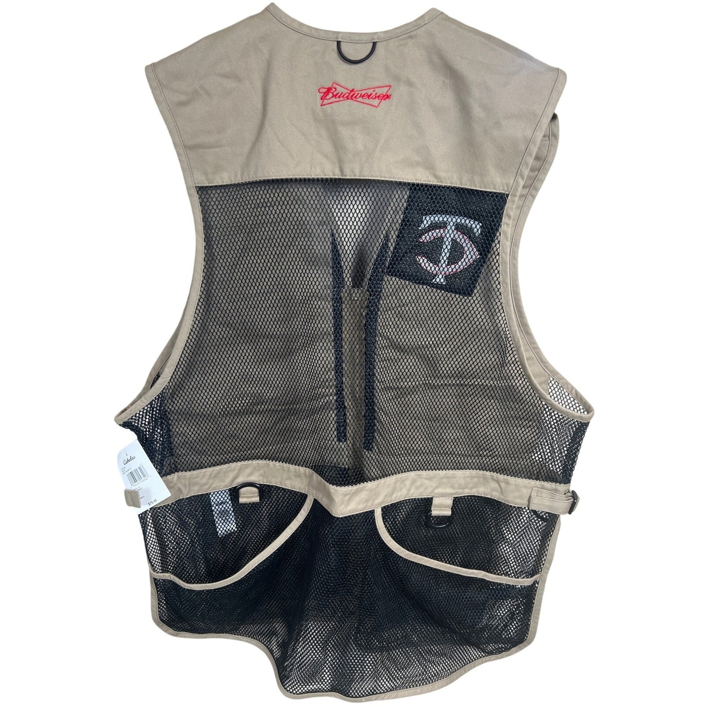 Cabela's XL Maple Vest Multi Pocket Mesh NWT Fishing Shooting Twins Budweiser