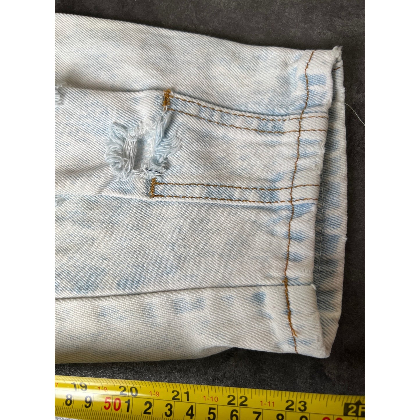 Vintage Jou Jou Light Acid Wash High Rise Hole Jeans Size 11/12