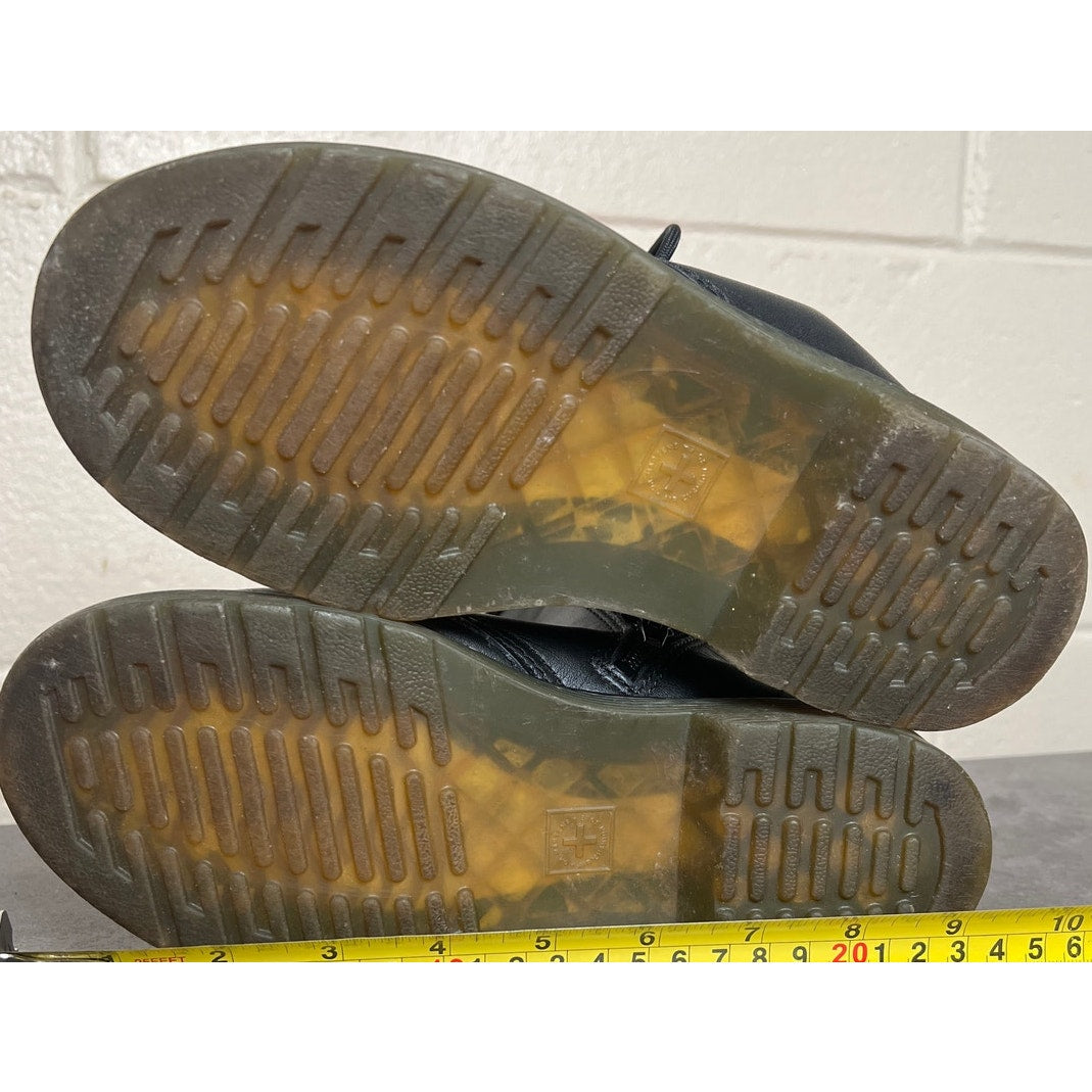 Dr. Marten Size 3 Kids Black Combat Boots Multi Stitch