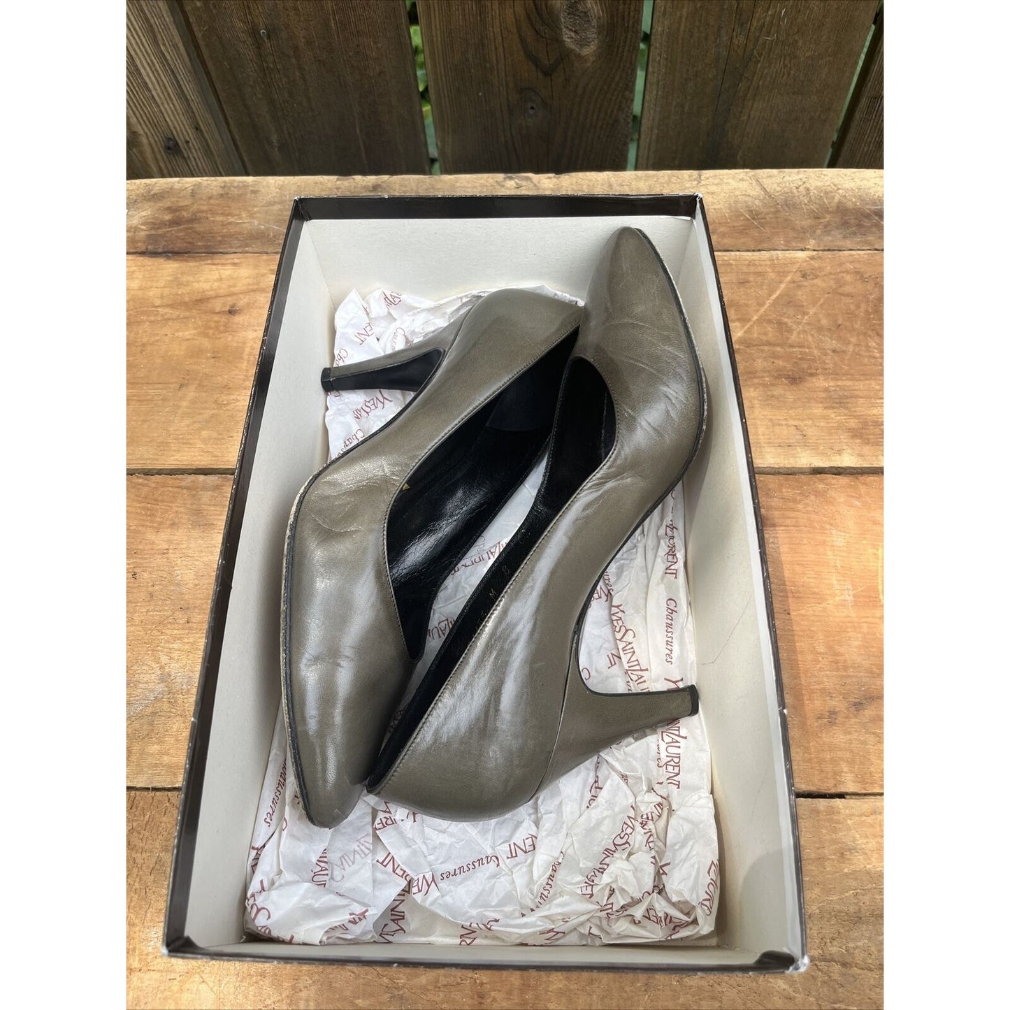 Vintage YSL Saint Laurent Paris 80 Pump Shoe Sz 8 M Paris Made In Italy