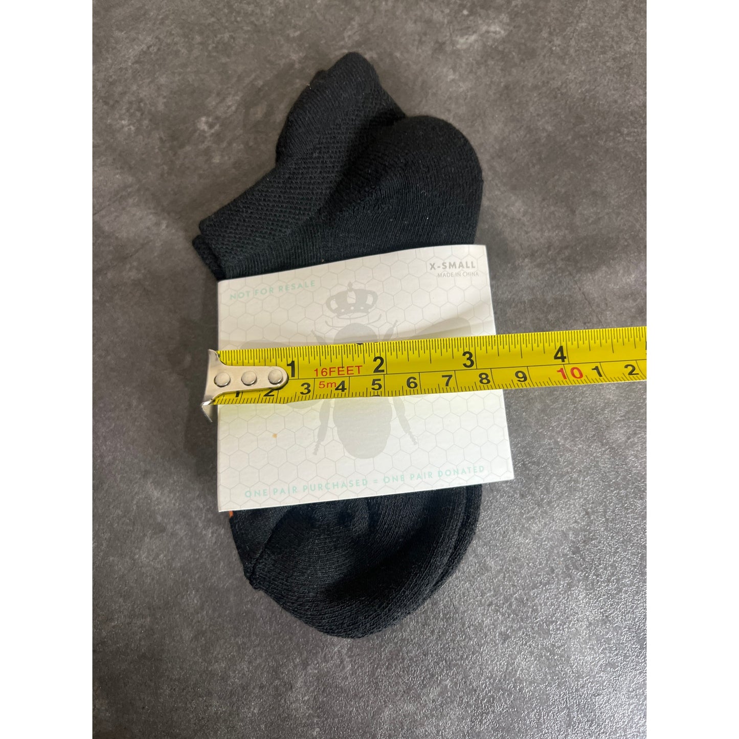 Bombas One Pair XS Polyester Black Socks NWT