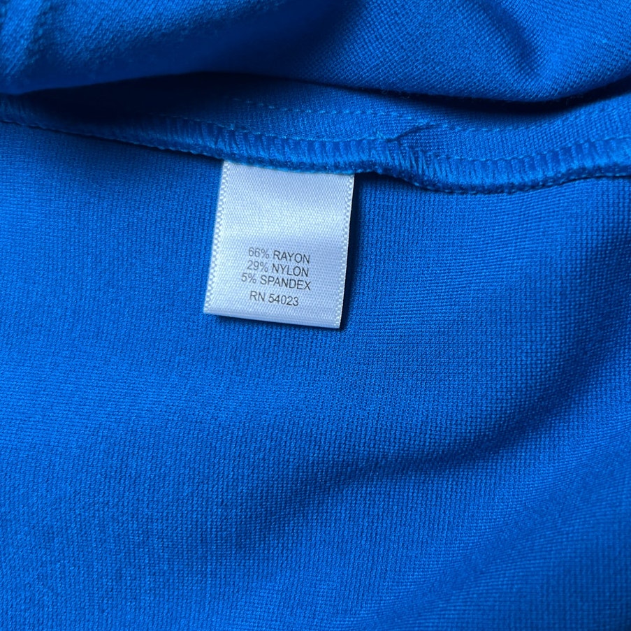 Banana Republic Women's Dress 14  Knit Bright Teal V neck Sheath Career