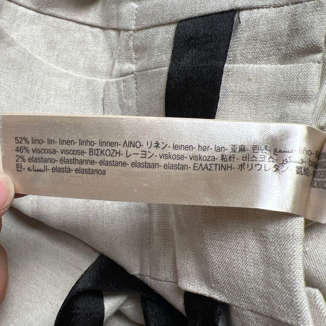 Massimo Dutti Linen Gray Women Pants Size 4