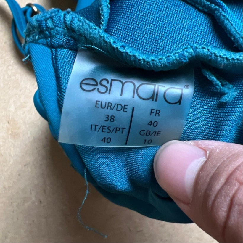 Esmara Blue Women Bikini Swim Top Size 38