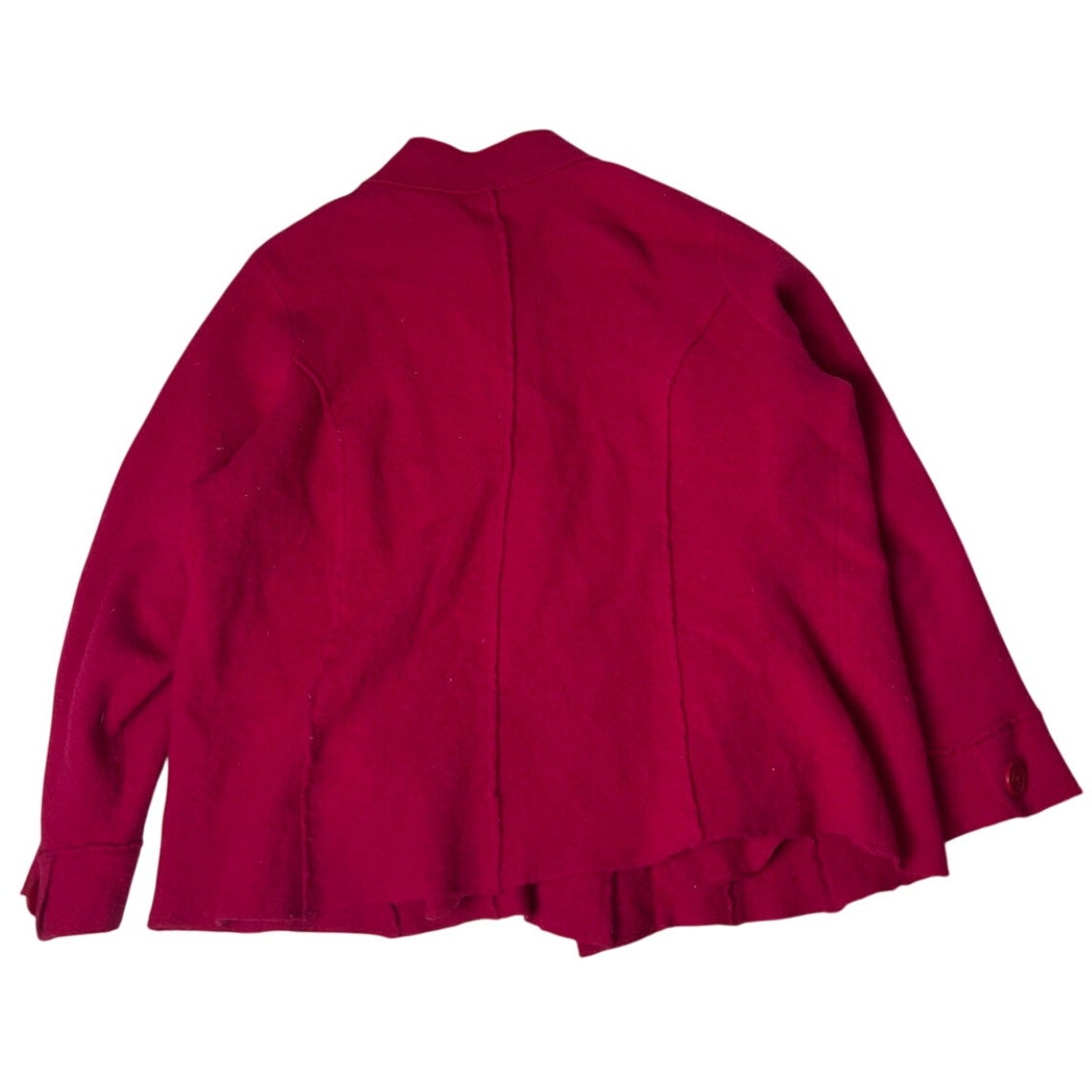 Semantiks Women's Button Front Red 100% Wool Jacket  Size 2X