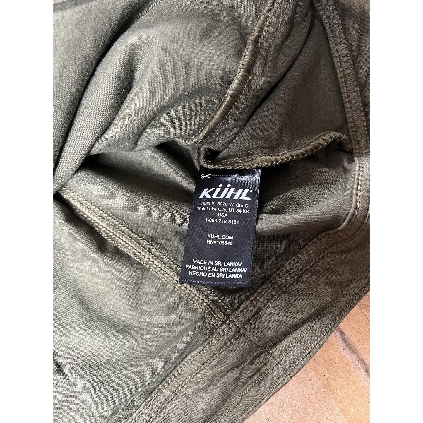 Kuhl Jacket Unisex L Green Military Collared Pockets Twill Short Casual