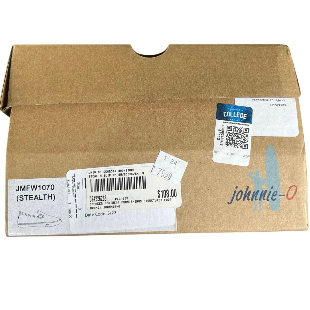 Johnnie-O Stealth NIB Size 9 Gray Men Slip On Sneakers