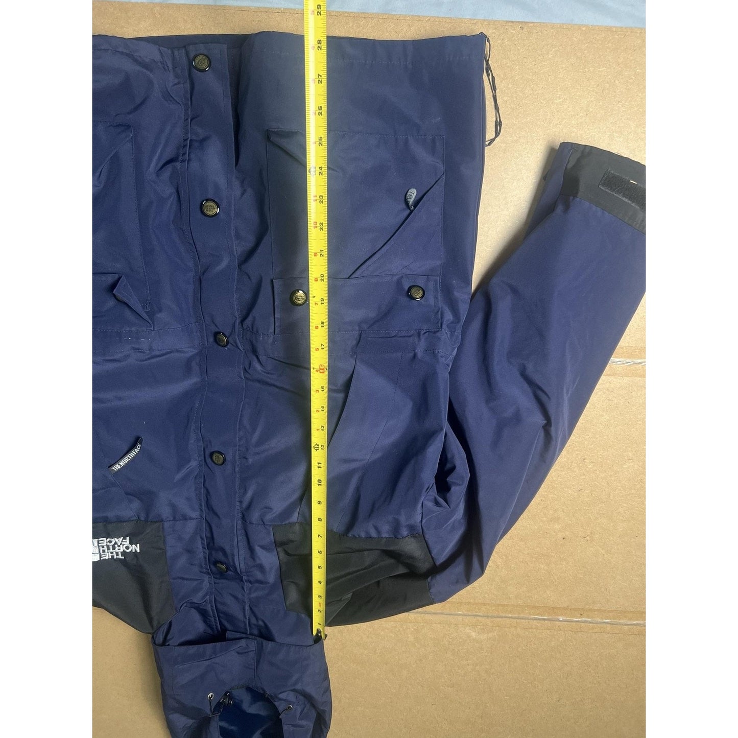 The North Face Jacket Mens L Blue Softshell Rain Coat GORE-TEX Hooded Waterproof