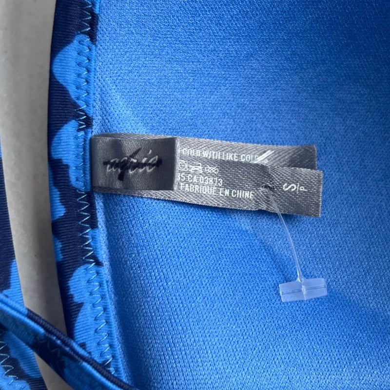 Aerie Small Blue Perky Triangle Swim Blue Top