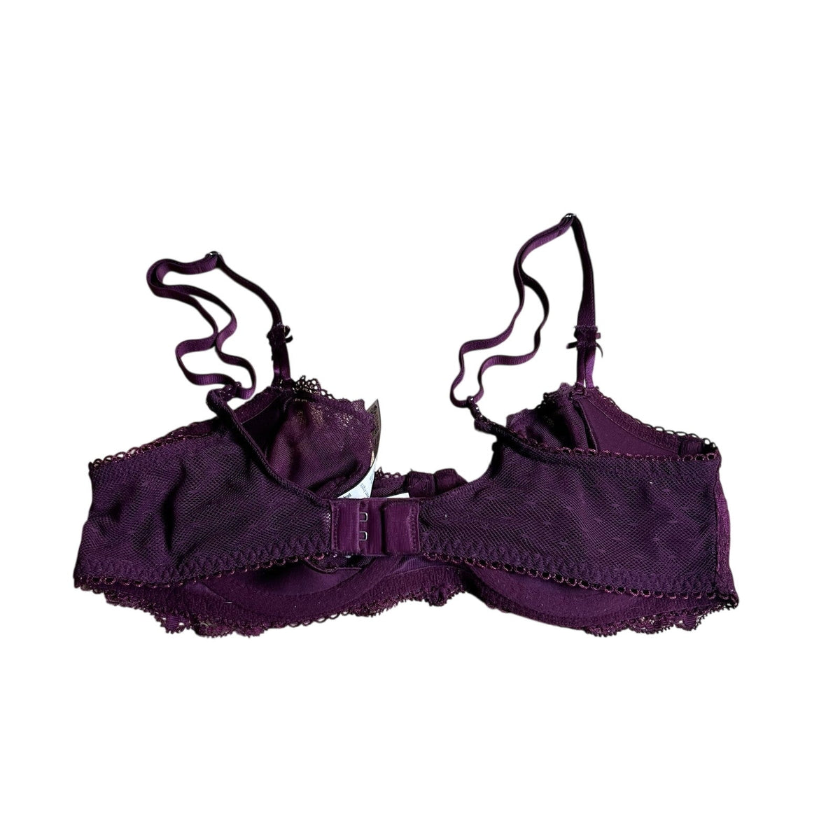 Victoria's Secret Bra Womens 34C Purple Push Up Lace Underwired Dream Angels