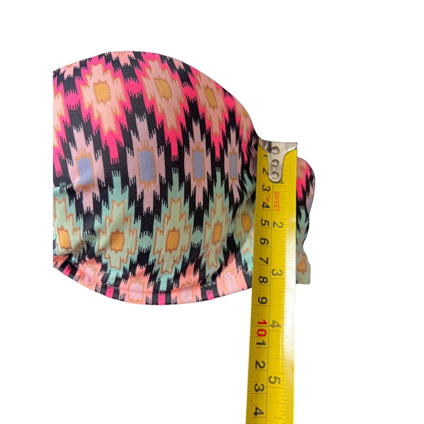 Victoria's Secret Women's Strapless Aztec Tribal Patterned Bikini Top 34C EUC