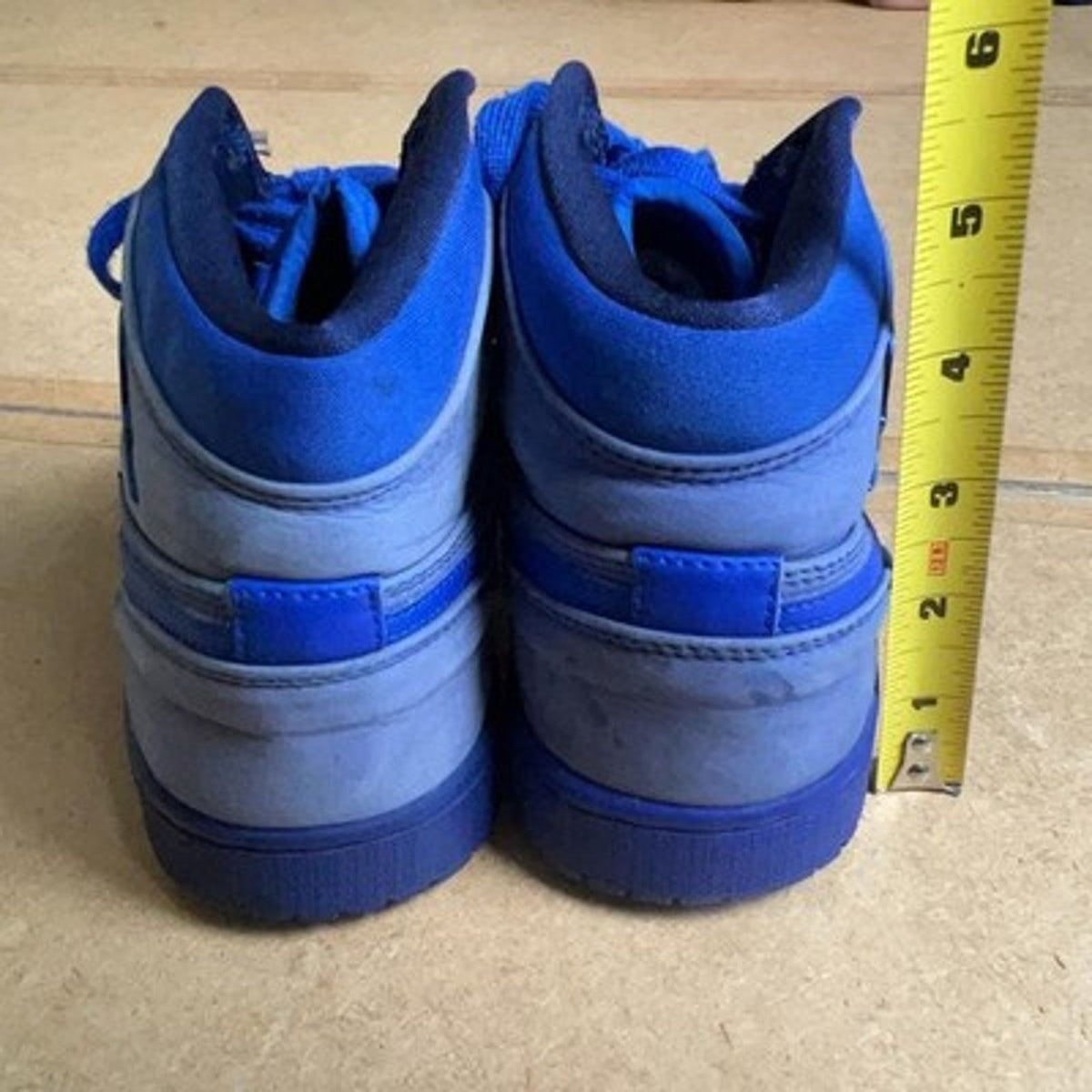 Nike Air Jordan 1 Shoes Mens Size 11 Blue Nubuck Leather High Top Basketball