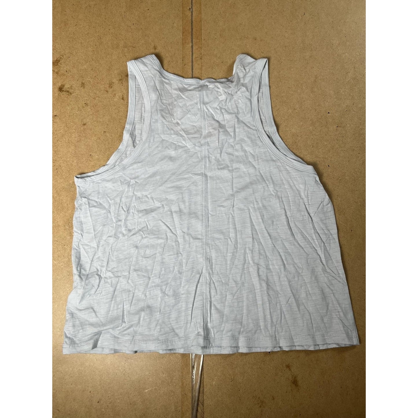 Athleta Tank Womens L Gray Essential Slub Camisole Cotton Scoop Neck Activewear
