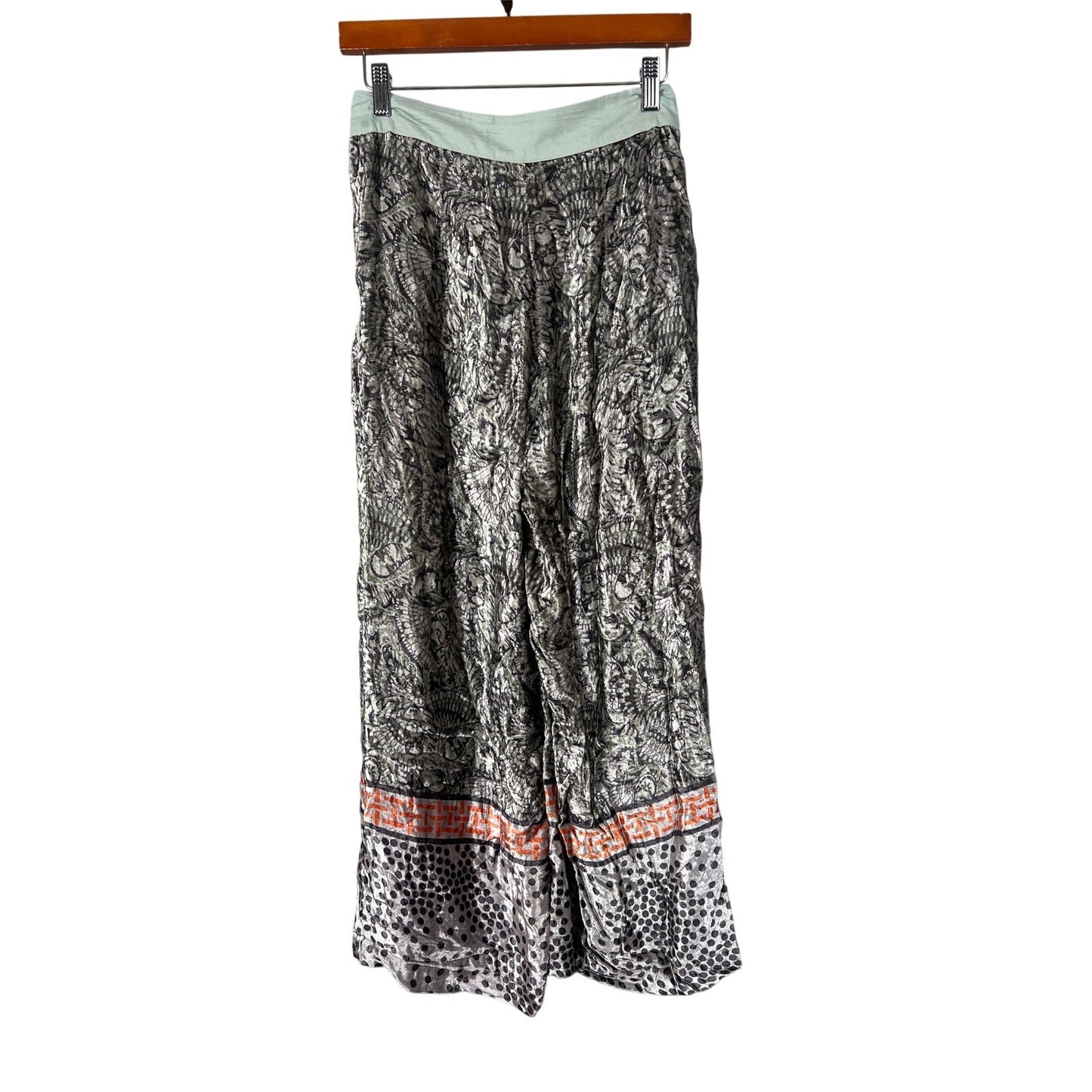 Anthropologie High Rise Velvet Dove Wide Leg Pant Women's Size XS