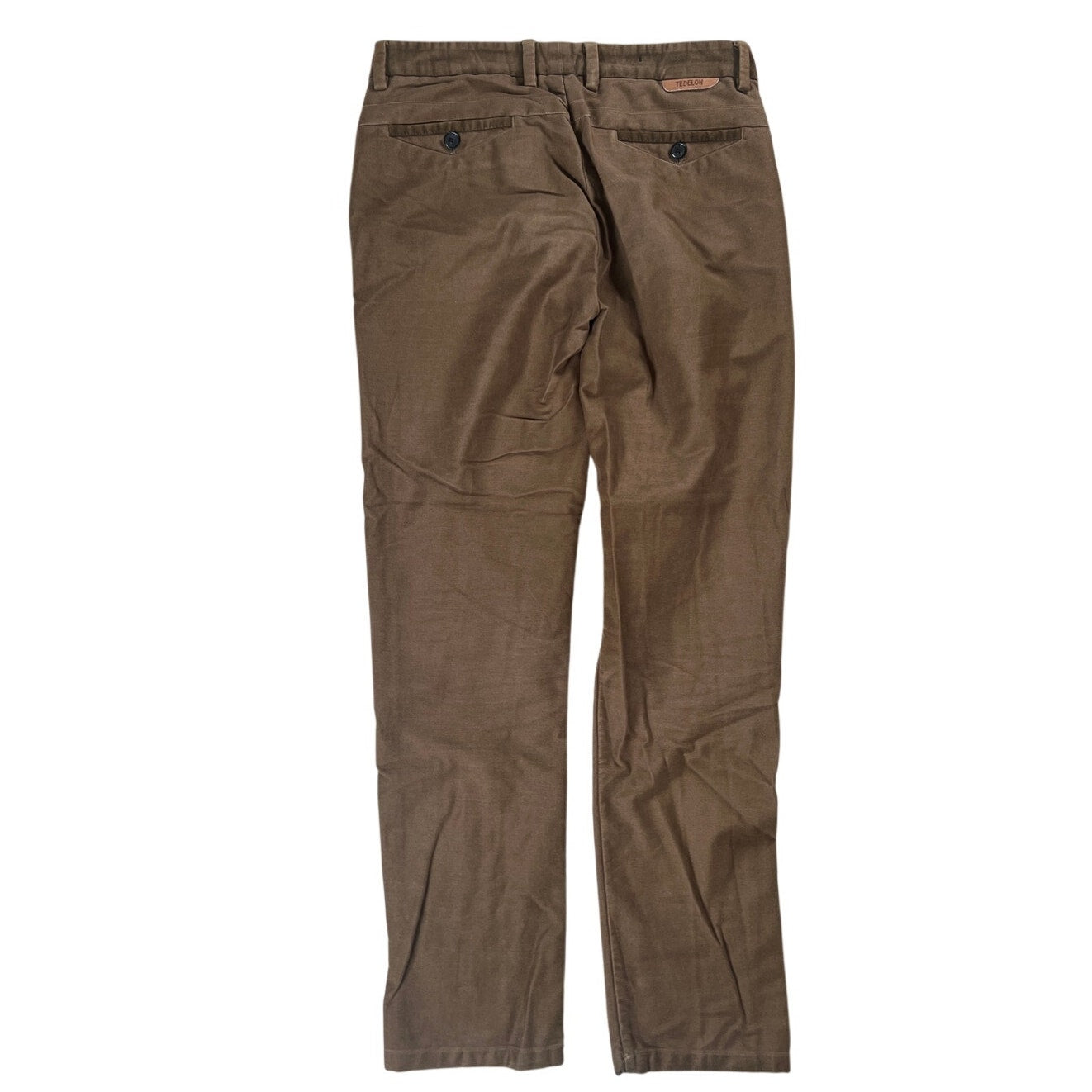 Tedelon 30x31 Chino Khaki Brown Dress Pants Men's Pocketed