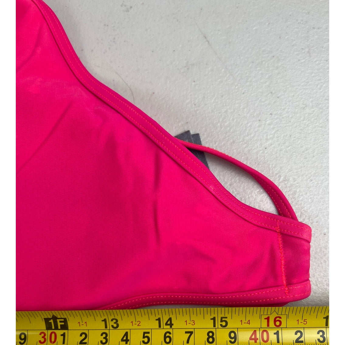 Aerie Small Crop Bikini Top Pink Cross Strap Back Tie