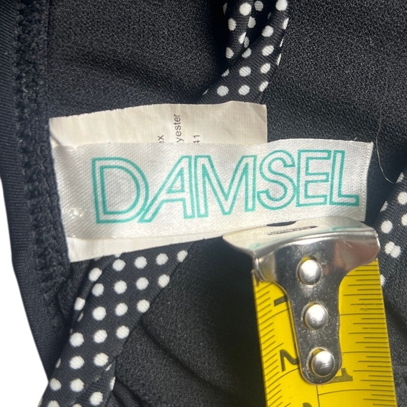 Damsel Shoulder Strap Black Swim Bikini Top Medium M