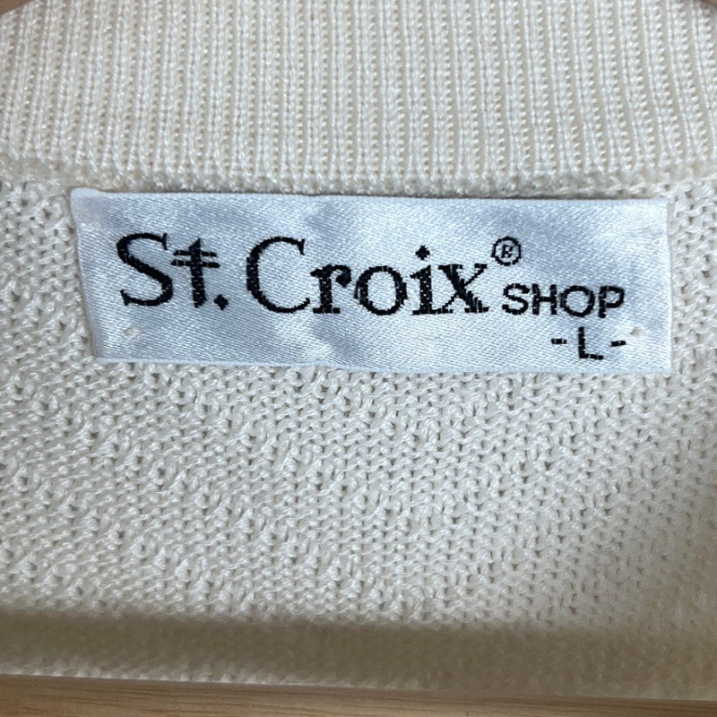 Vintage St.Croix Shop Large White Crewneck Textured