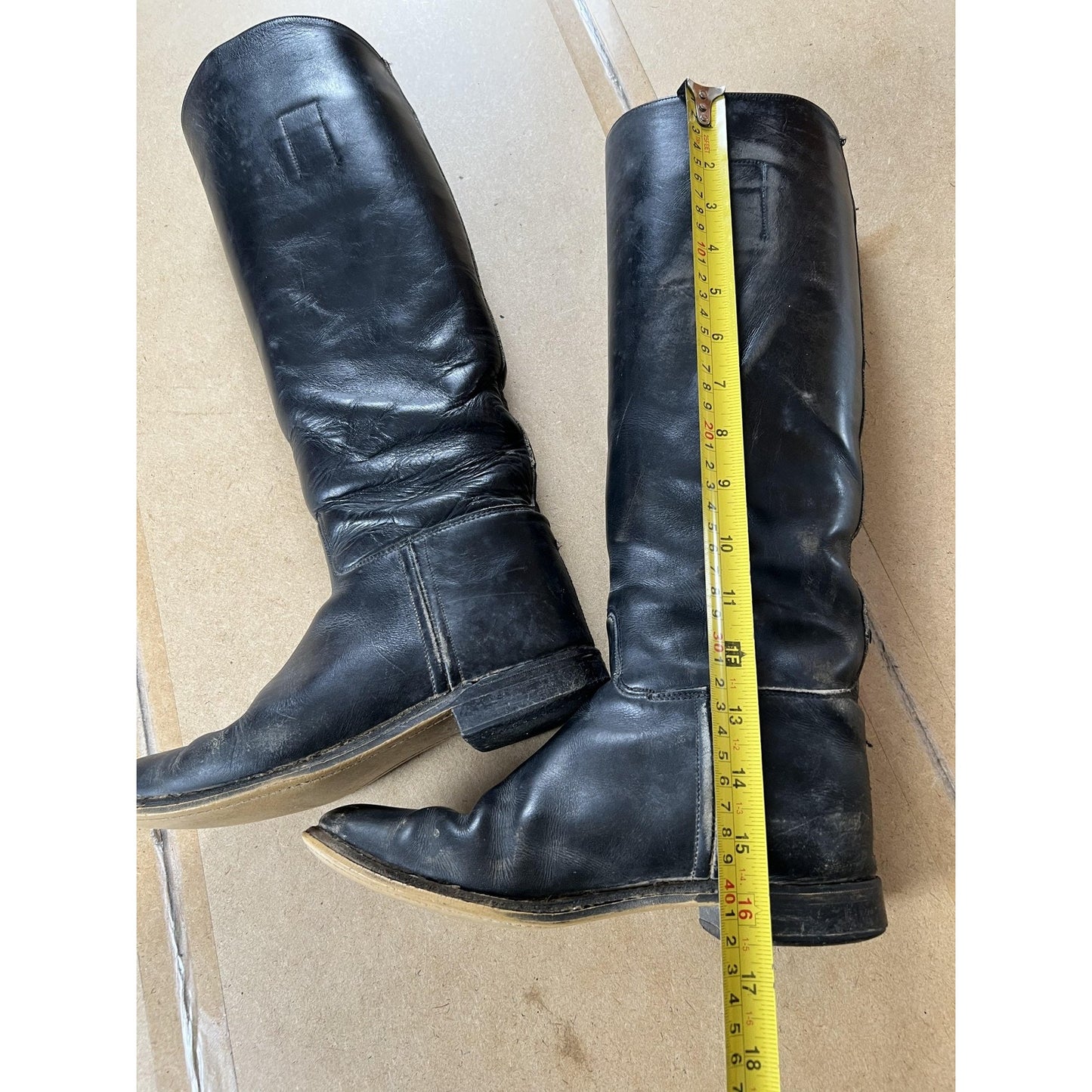 Marlborough Riding Boot Womens Size 5 Black Leather Knee-High Lined England