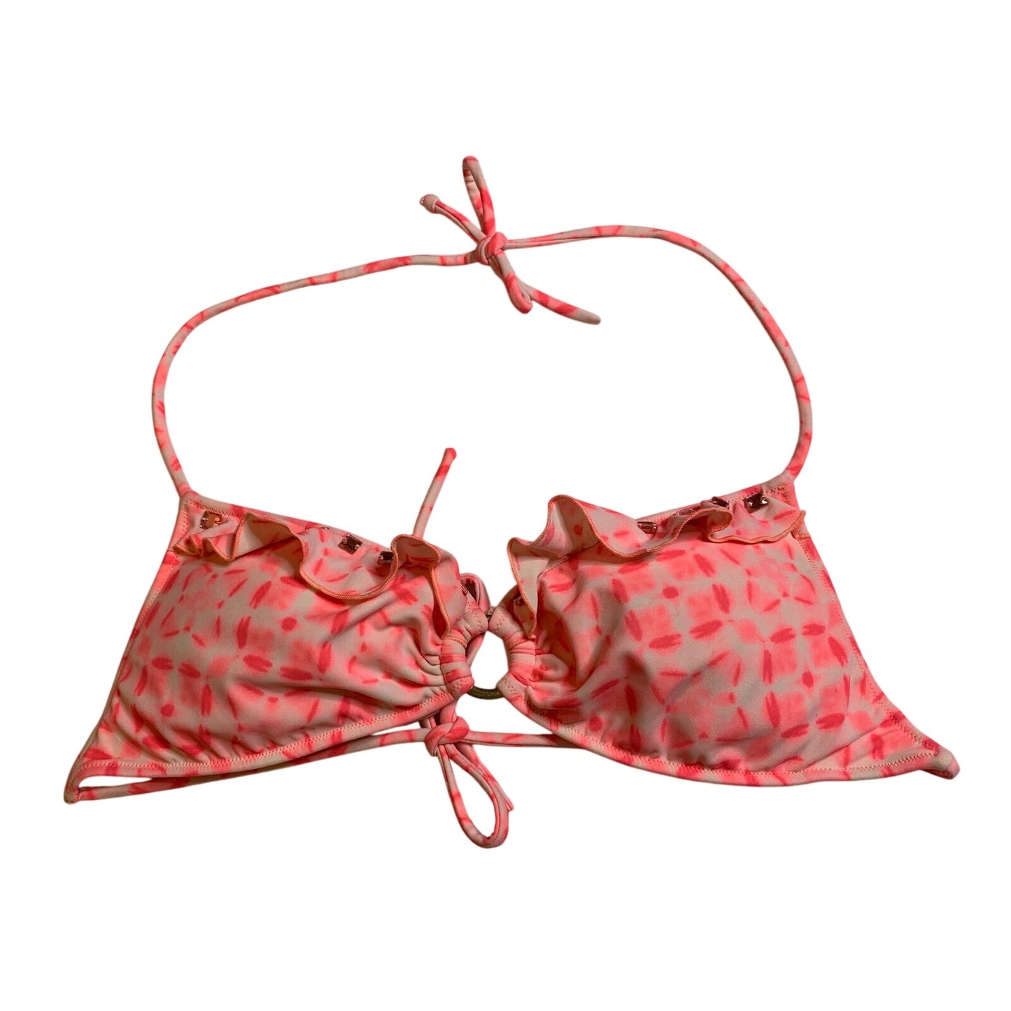 Victoria's Secret Pink with jewels Bikini Top Size Medium M - EUC