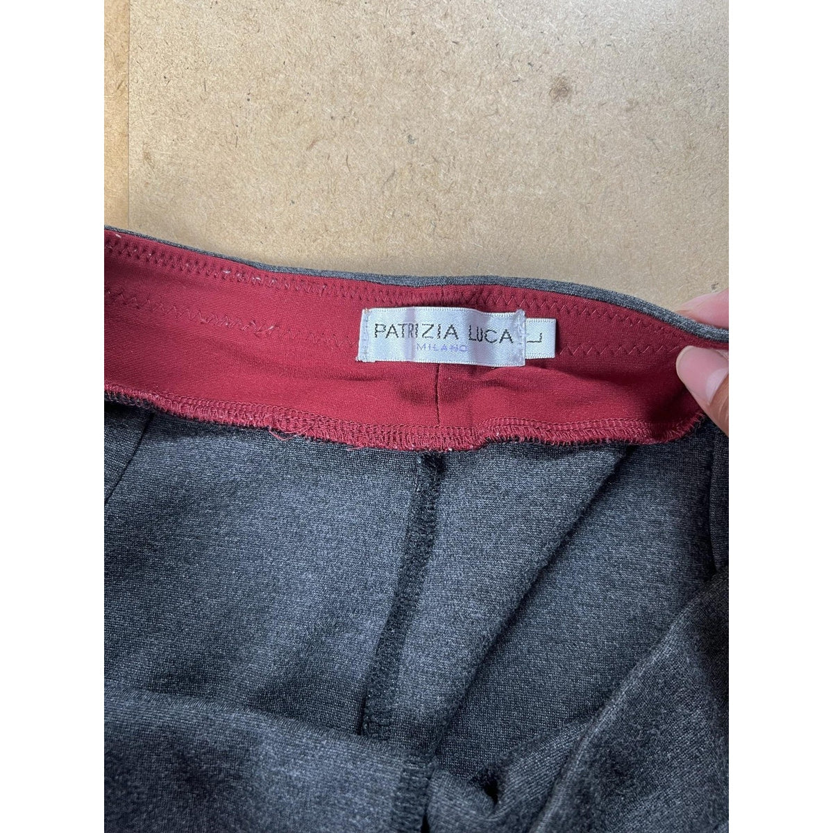 Patrizia Luca Pants Womens L Gray Jersey Sweatpants Elastic Waist Pockets