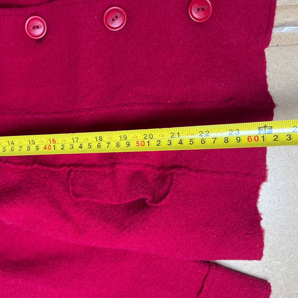 Semantiks Women's Button Front Red 100% Wool Jacket  Size 2X