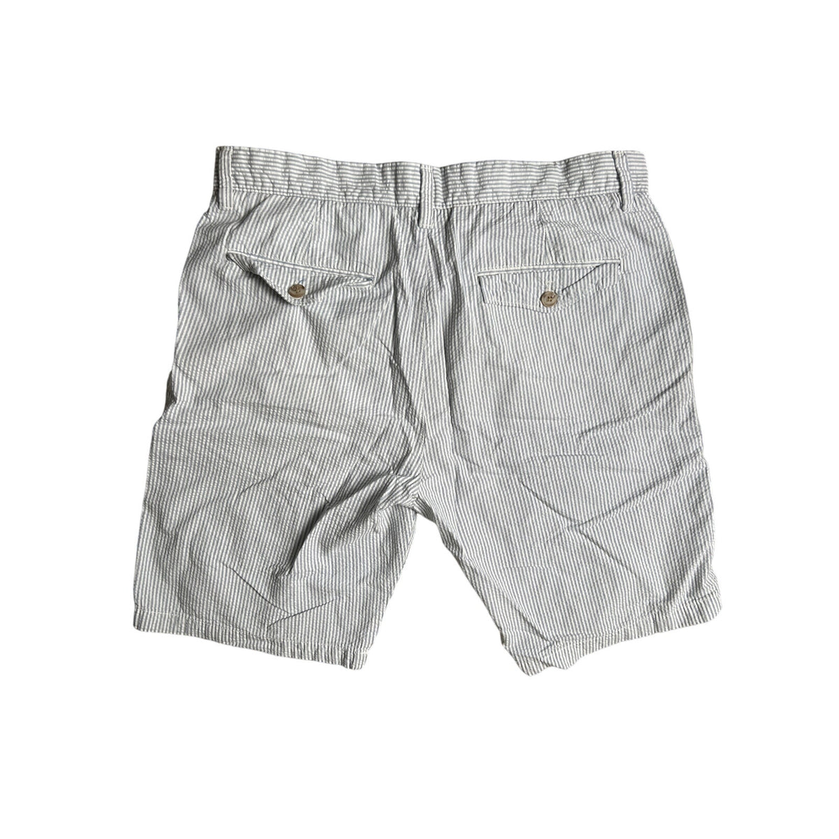 Saks Fifth Avenue Black 34x"10" 100% Cotton Blue Seersucker Shorts