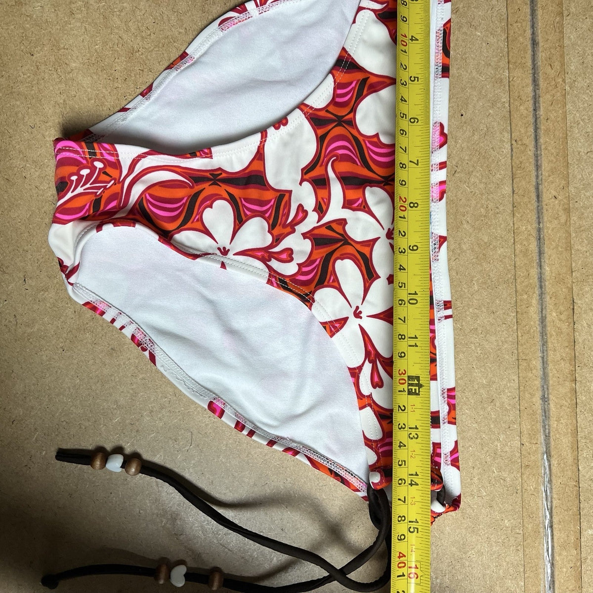 In Mocean Bottom Womens L Multicolor Floral Bikini Lined Adjustable Beaded