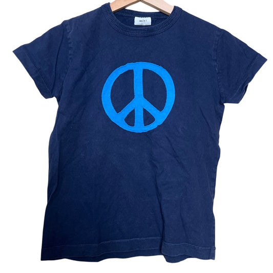 Mini Boden Size 9-10Y Peace Navy Blue Toddler Shirt Boys