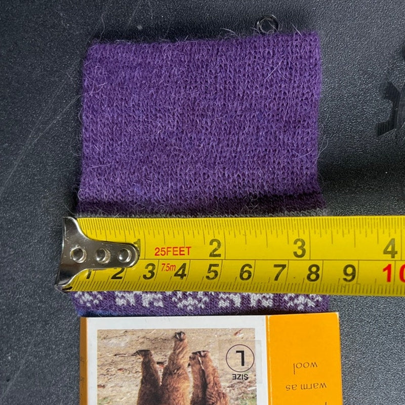 Alpaca Arte Alpaca Socks NWT Size Large Purple 1 Pair 10-13