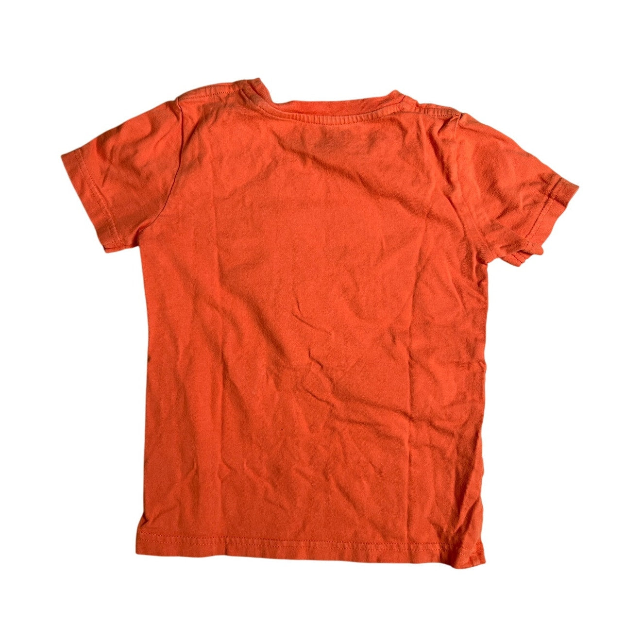 Mini Boden 6-7Y Boys Orange Cricket Graphic T-Shirt